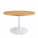 MESA REDONDA TEBA MADERA PATA BLANCA 110