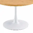 MESA REDONDA TEBA MADERA PATA BLANCA 110