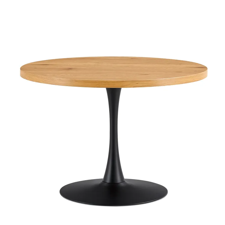 MESA REDONDA TEBA MADERA PATA NEGRA 110