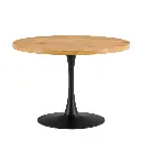 MESA REDONDA TEBA MADERA PATA NEGRA 110