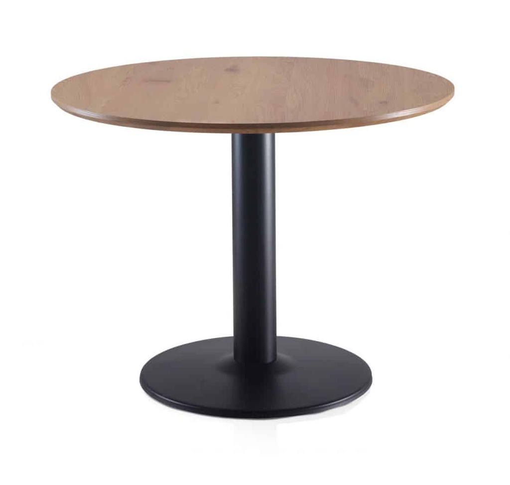 MESA MELAMINA FRESNO PIE METALICO 100D