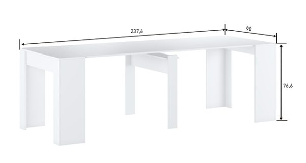 TAQUILLON MESA COMEDOR FUELLE BLANCO