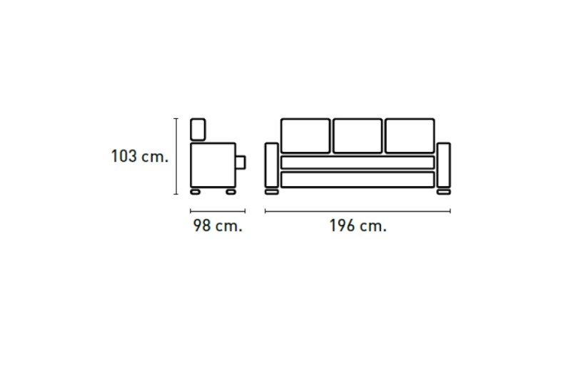 SOFA 3P RELAX TAP.103-03 LUXOR 2024 BEIG