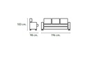 SOFA 3P RELAX TAP.103-03 LUXOR 2024 BEIG