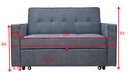 SOFA CAMA C/BRAZOS IZAN GRIS