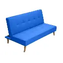 SOFA CAMA CLIC-CLAC PATA MADERA MOD.UNAI AZUL OSCURO