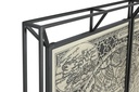 CUADRO SET 3 METAL 222X8X140 MAPAMUNDI NEGRO