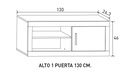 ALTO 1P 130CM LARA APIL. CAMBRIA-BLANCO