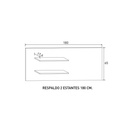 RESPALDO 2 ESTANTES 180 CM. LARA APIL.CAMBRI