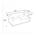 MESA CENTRO TAPA CRISTAL EVA CAMBRIA