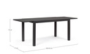 MESA EXT. HILDE 140- 210 x 77 CM. ANTRACITA