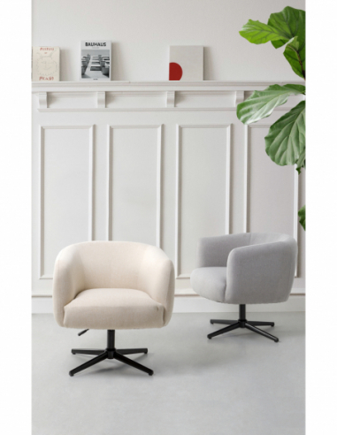 BUTACA GIRATORIA REGULABRE ALTURA LONETA BEIGE