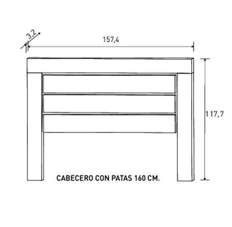 CABECERO CON PATAS 160 CM. RONCAL AND-RO