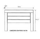 CABECERO CON PATAS 160 CM. RONCAL AND-RO