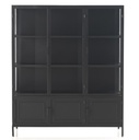 VITRINA PUERTAS Y LATERALES DE CRISTAL ESTRUCTURA METAL NEGRA