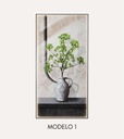 CUADRO ALUMINIO MDF 80X3X160 JARRON 