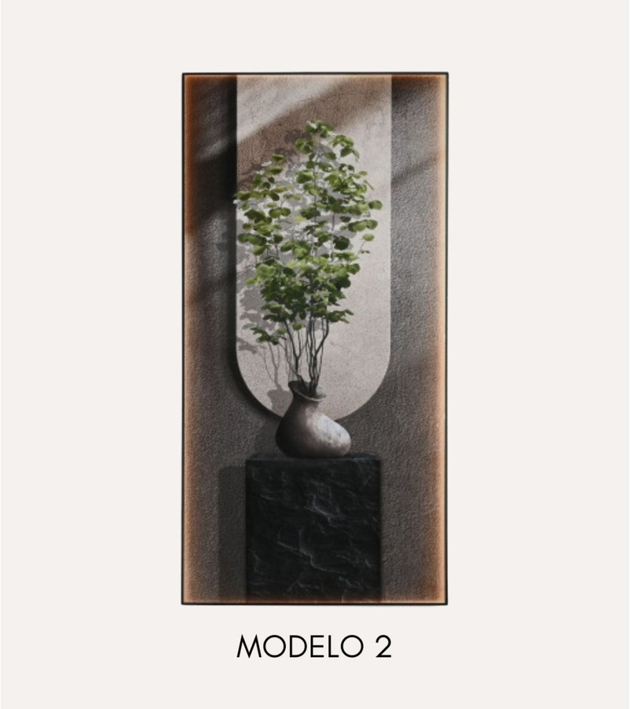 CUADRO ALUMINIO MDF 80X3X160 JARRON 