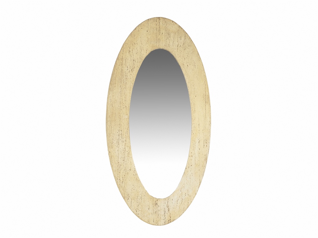 ESPEJO OVAL IMIT. MARMOL TRAVERTINO 60X120