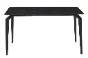 MESA CERAMICA NEGRA PATA METAL NEGRA 140X80 CM