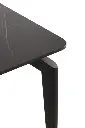 MESA CERAMICA NEGRA PATA METAL NEGRA 140X80 CM