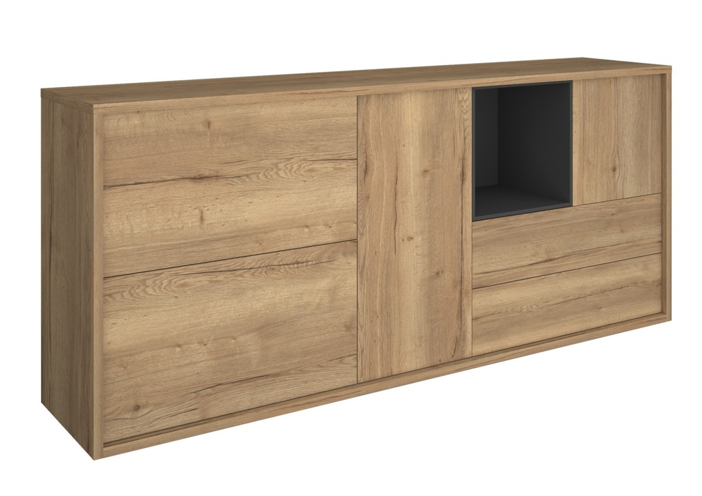 BUFFET FRAME NAT/SOMB R.HALIFAX NATURAL 90x210x46 cm