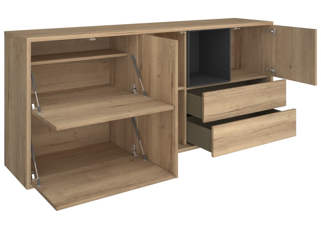 BUFFET FRAME NAT/SOMB R.HALIFAX NATURAL 90x210x46 cm