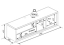 MUEBLE TV FRAME NAT/SOMB R.HALIFAX NATURAL 47,7x176,7x46 cm