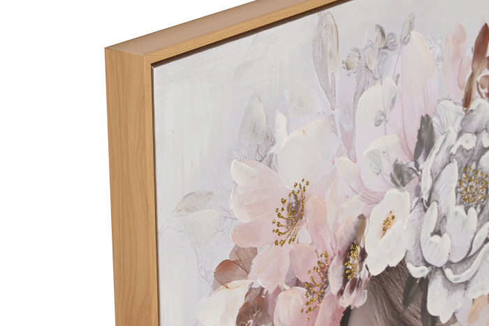 CUADRO LIENZO PS 70X3,5X100 CHICA FLORES 
