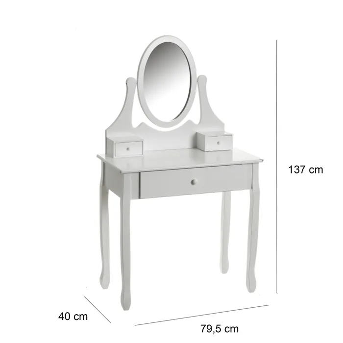 TOCADOR GRACE MDF-PAULONIA BLANCO 80 X 40 X 137 CM