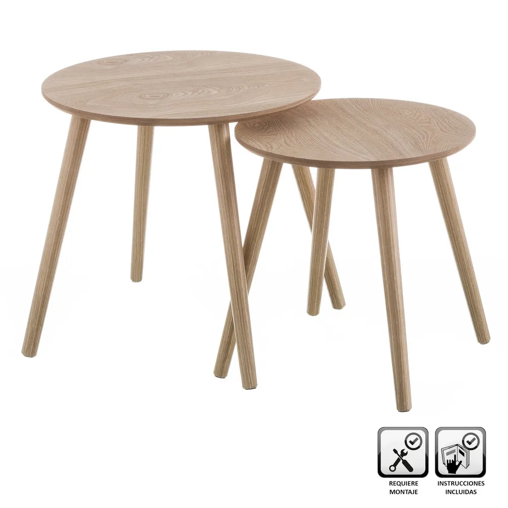 S/2 MESA MDF 48 X 48 X 46 CM