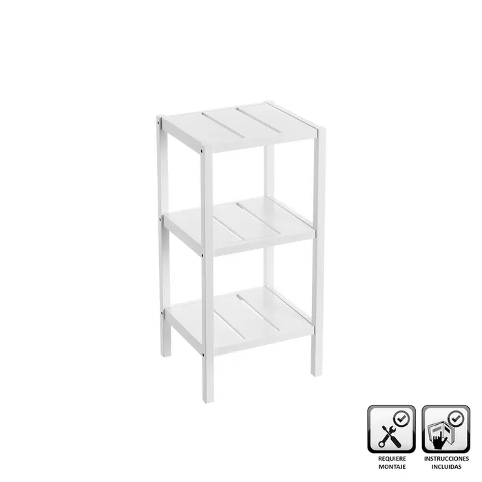 ESTANTERA 3 BALDAS MDF BLANCO 37 X 33 X 76 CM
