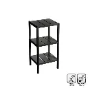 ESTANTERA 3 BALDAS MDF NEGRO 38 X 33 X 76 CM