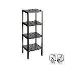 ESTANTERA 4 BALDAS MDF NEGRO 37 X 33 X 110 CM