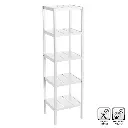 ESTANTERA 5 BALDAS MDF BLANCO 37 X 33 X 140 CM