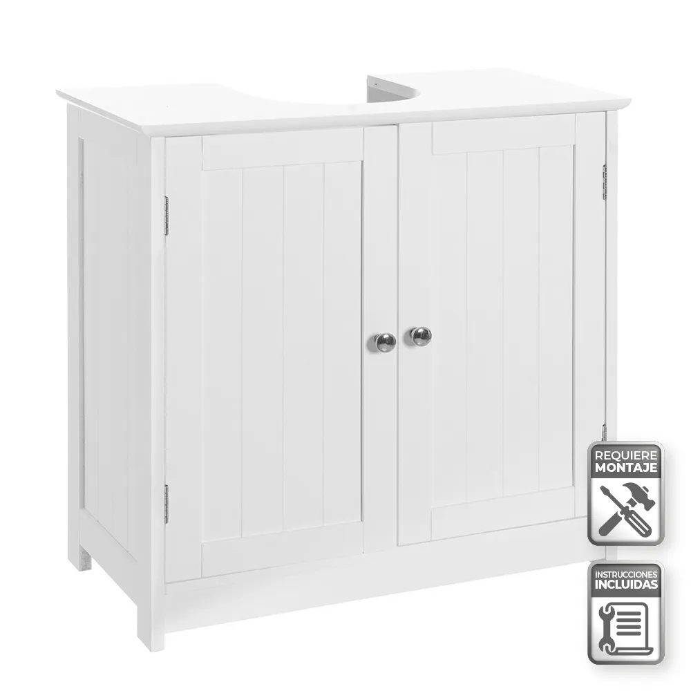 MUEBLE BAJO LAVABO 2 PUERTAS 60 X 30 X 60 CM