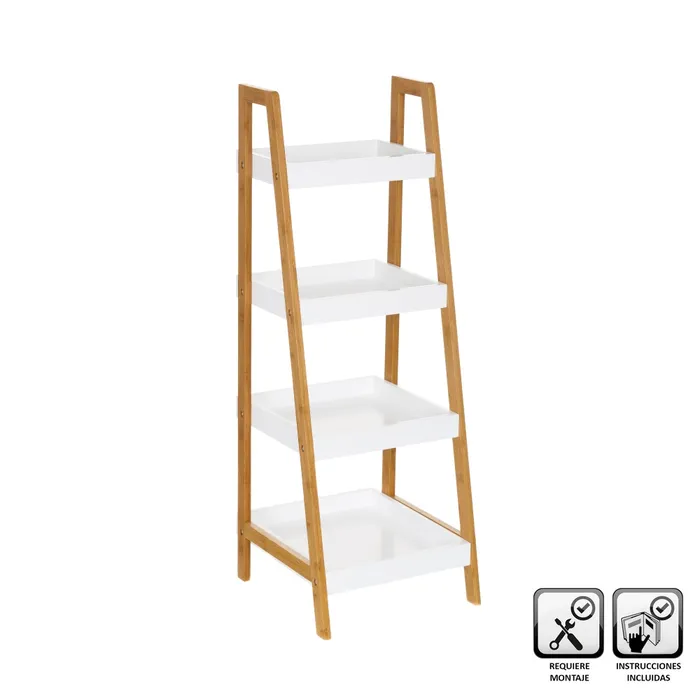 ESTANTERA 4 BALDAS BAMB-MDF 35 X 34 X 98 CM