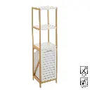 ESTANTERA 2 BALDAS Y 1 CESTO BAMB-MDF 34 X 33 X 140 CM