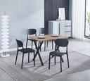 MESA COCINA FIJA T/MDF VIDEL NEGRO