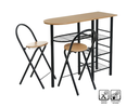 MESA 2 TABURETES MDF-METAL 100 X 74 X 88 CM
