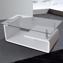 MESA CENTRO TAPA CRISTAL EVA BLANCO