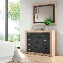 COMODA 4 CAJONES LARA DORM. CAM-GR