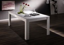 MESA COMEDOR DAMA BLANCO BRILLO