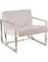 Butaca gris 80*71*70 acero cromo terciopelo gris