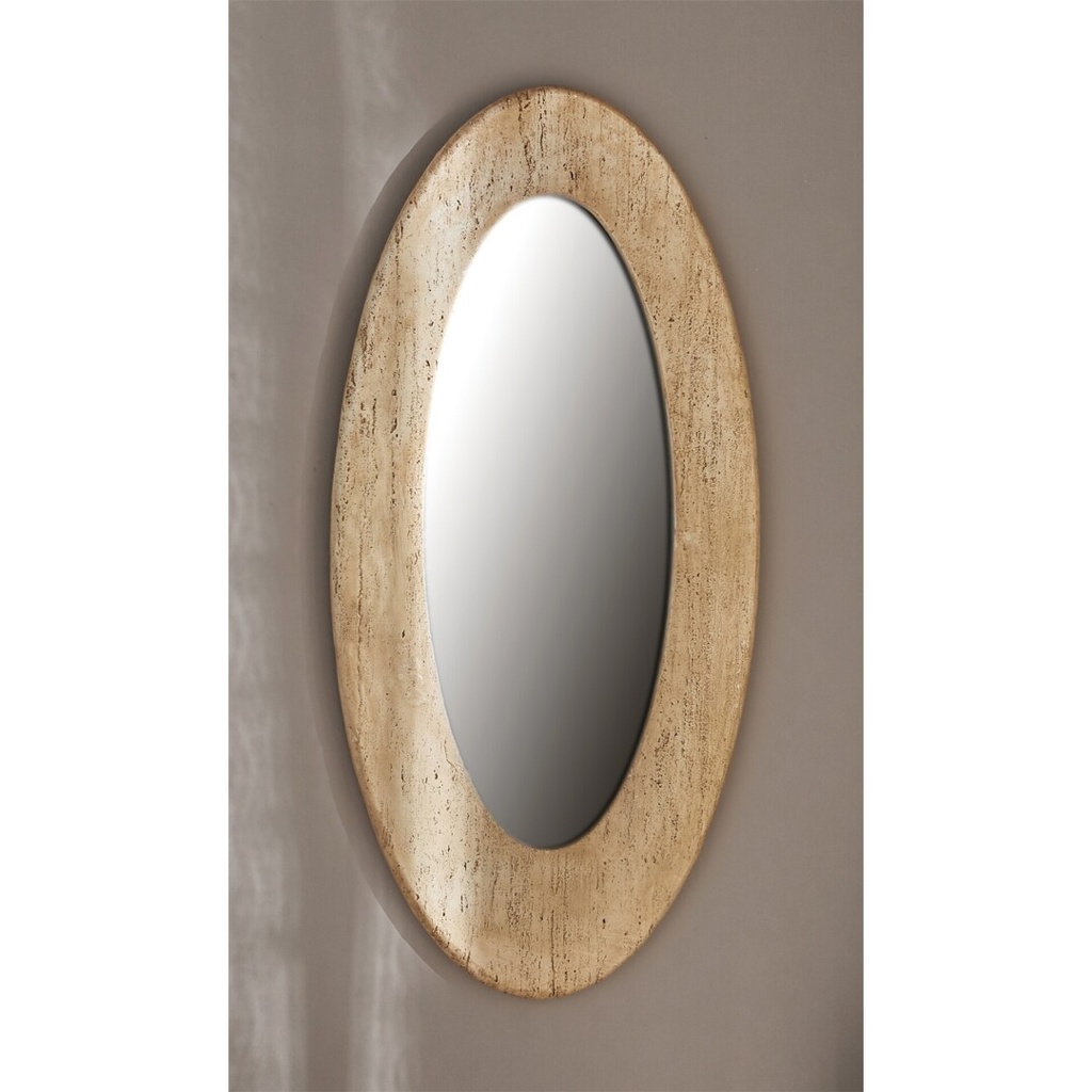 ESPEJO OVAL IMIT. MARMOL TRAVERTINO 60X120