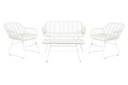 SOFA SET 4 RATAN SINTETICO 124X74X84 CON COJINES