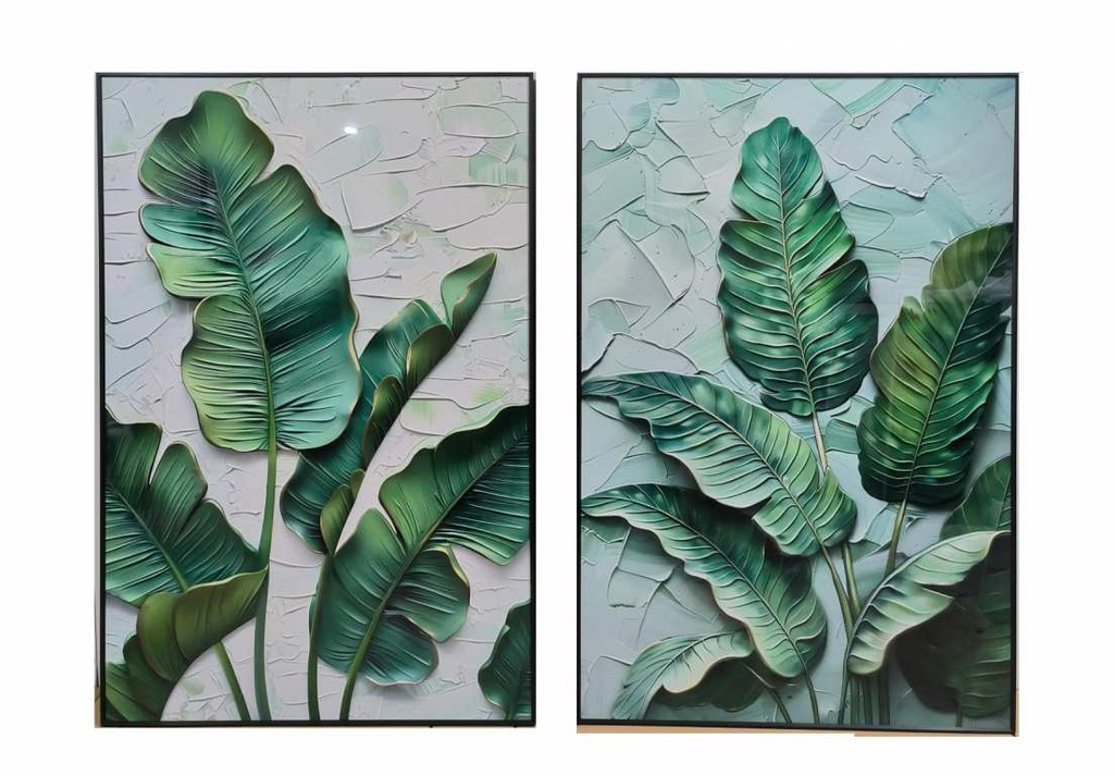 CUADRO ALUMINIO MDF 80X3,5X120 PALMERA