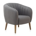 SILLON TAPIZADO GRIS OSCURO