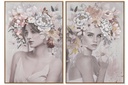CUADRO LIENZO PS 70X3,5X100 CHICA FLORES 
