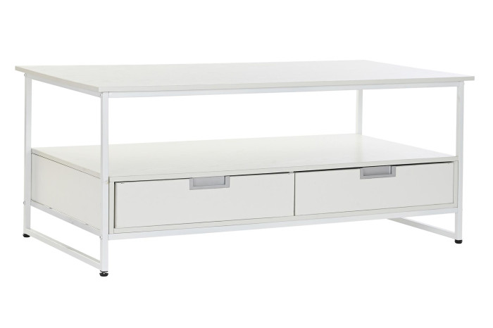 MESA CENTRO METAL MDF 110X55X46 BLANCO
