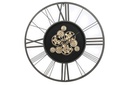 RELOJ PARED METAL 80X8X80 ENVEJECIDO MARRON OSCURO